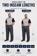Load image into Gallery viewer, Big & Tall - Dri-Wize™ Birdseye Mesh - Open Bottom Pant (Big Man Cut - 32" or 29" length)