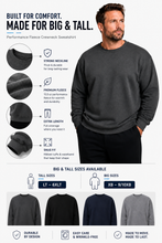 Load image into Gallery viewer, Big & Tall - Performance Fleece - Crewneck Pullover Shirt
