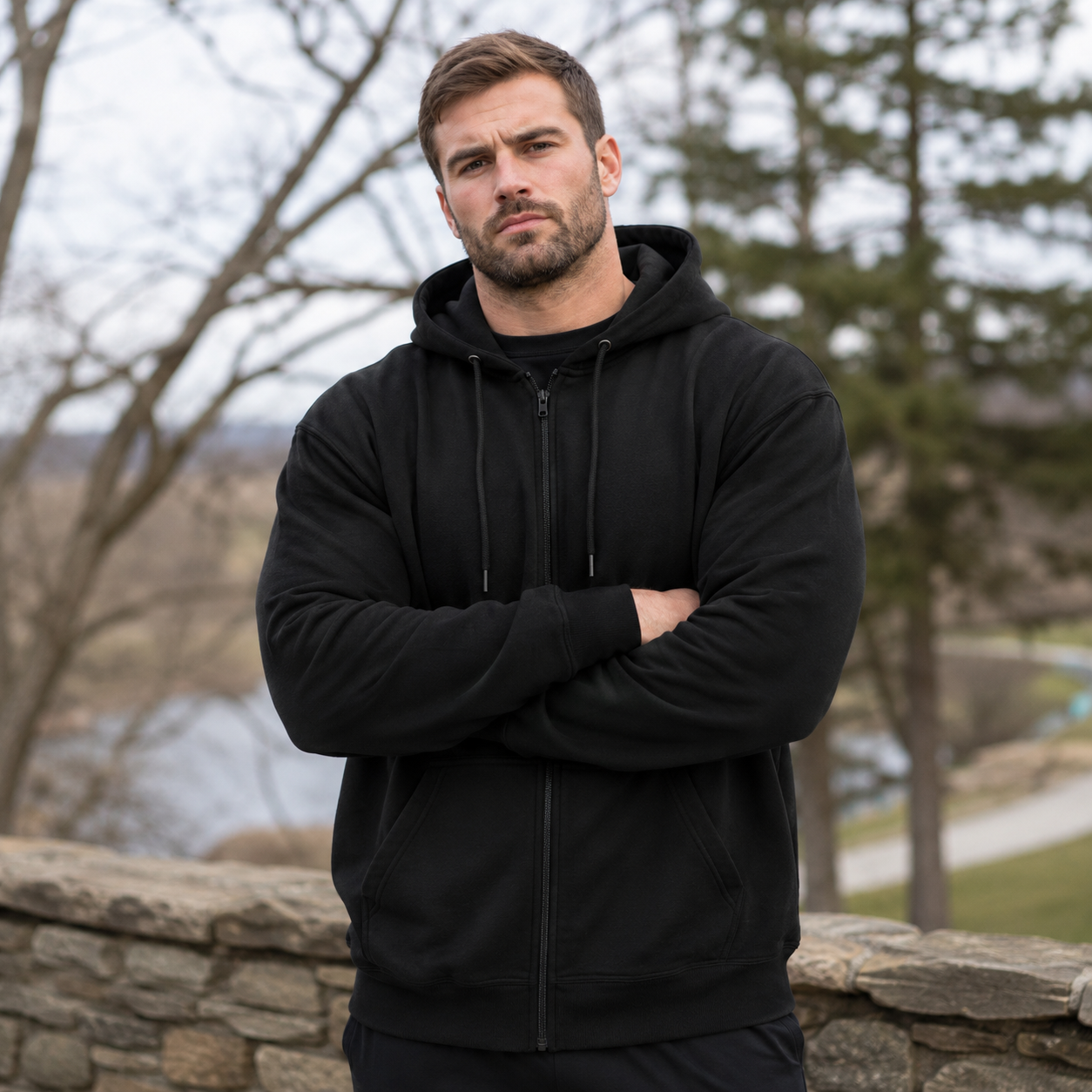 Big & Tall Full-Zip Fleece Hoodie – Performance 13.5 oz, Long Tail