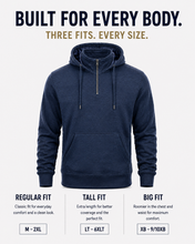Load image into Gallery viewer, Men's Regular, Big & Tall - Polar Plush Fashion Fleece - Satin Lined Hood - 1/4 Zip Pullover Hoodie