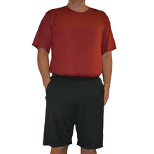 Load image into Gallery viewer, Big & Tall - DriWize™ Birdseye Mesh - Crewneck Shirt - Short Sleeve - burgundy