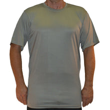 Load image into Gallery viewer, Big & Tall - DriWize™ Birdseye Mesh - Crewneck Shirt - Short Sleeve - light grey