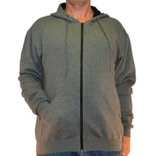 Load image into Gallery viewer, Big & Tall - Performance Fleece - Full Zipper Hoodie - light grey