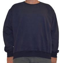 Load image into Gallery viewer, Big & Tall - Performance Fleece - Pullover Crewneck Sweatshirt - navy