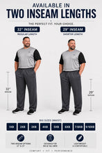 Load image into Gallery viewer, Big &amp; Tall - Dri-Wize™ Smooth Finish  - Jog Suit Pant - Solid Open Bottom Pant - (Big Man Cut - 32" or 29" length)
