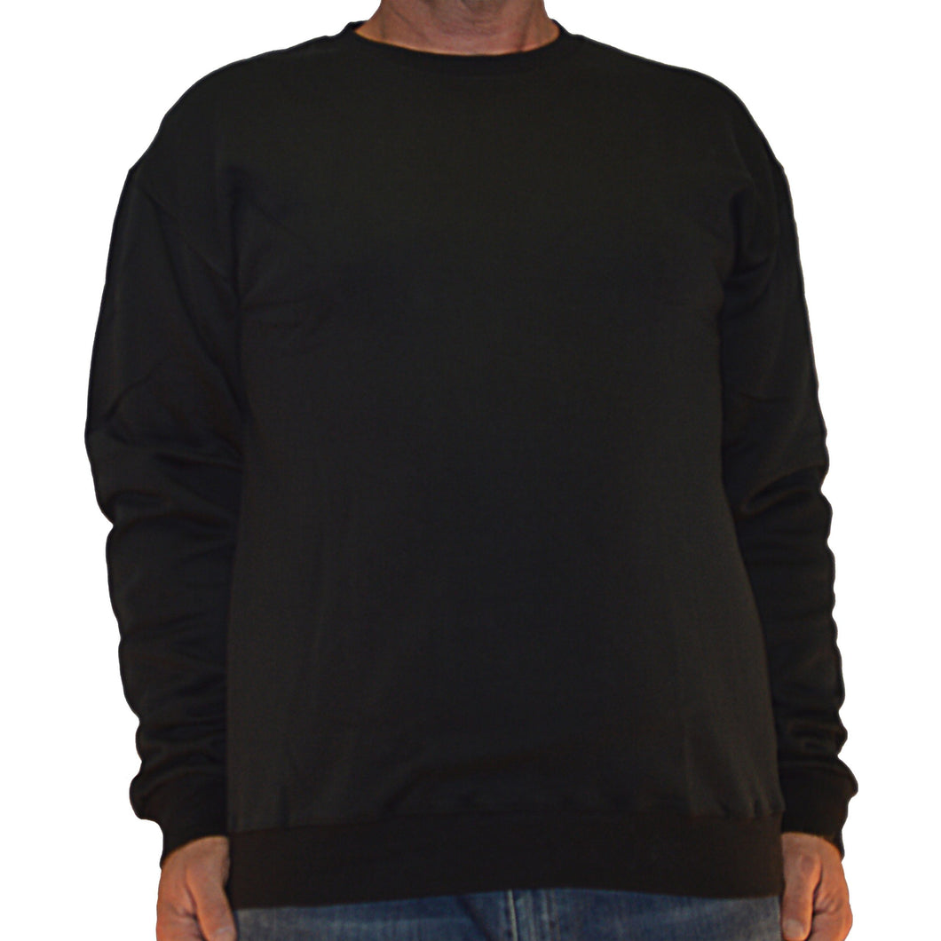 Big & Tall - Performance Fleece - Pullover Crewneck Sweatshirt - black